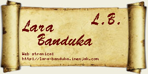 Lara Banduka vizit kartica